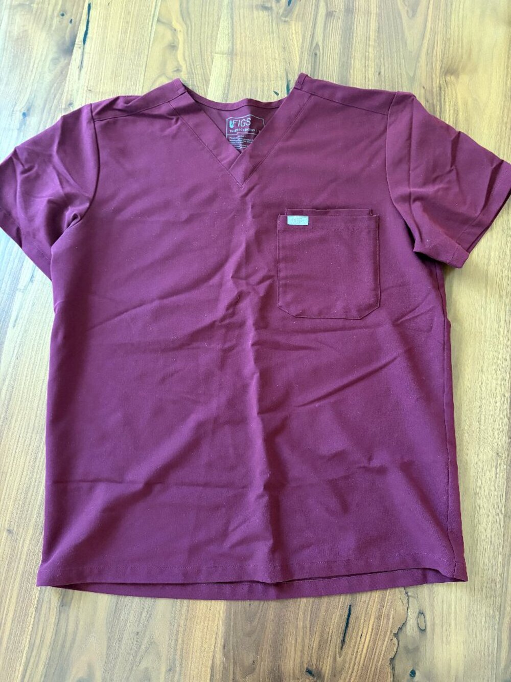 FIGS Men's Scrub Set Medium - Burgundy - Leon V-Neck Top & Pisco Pants